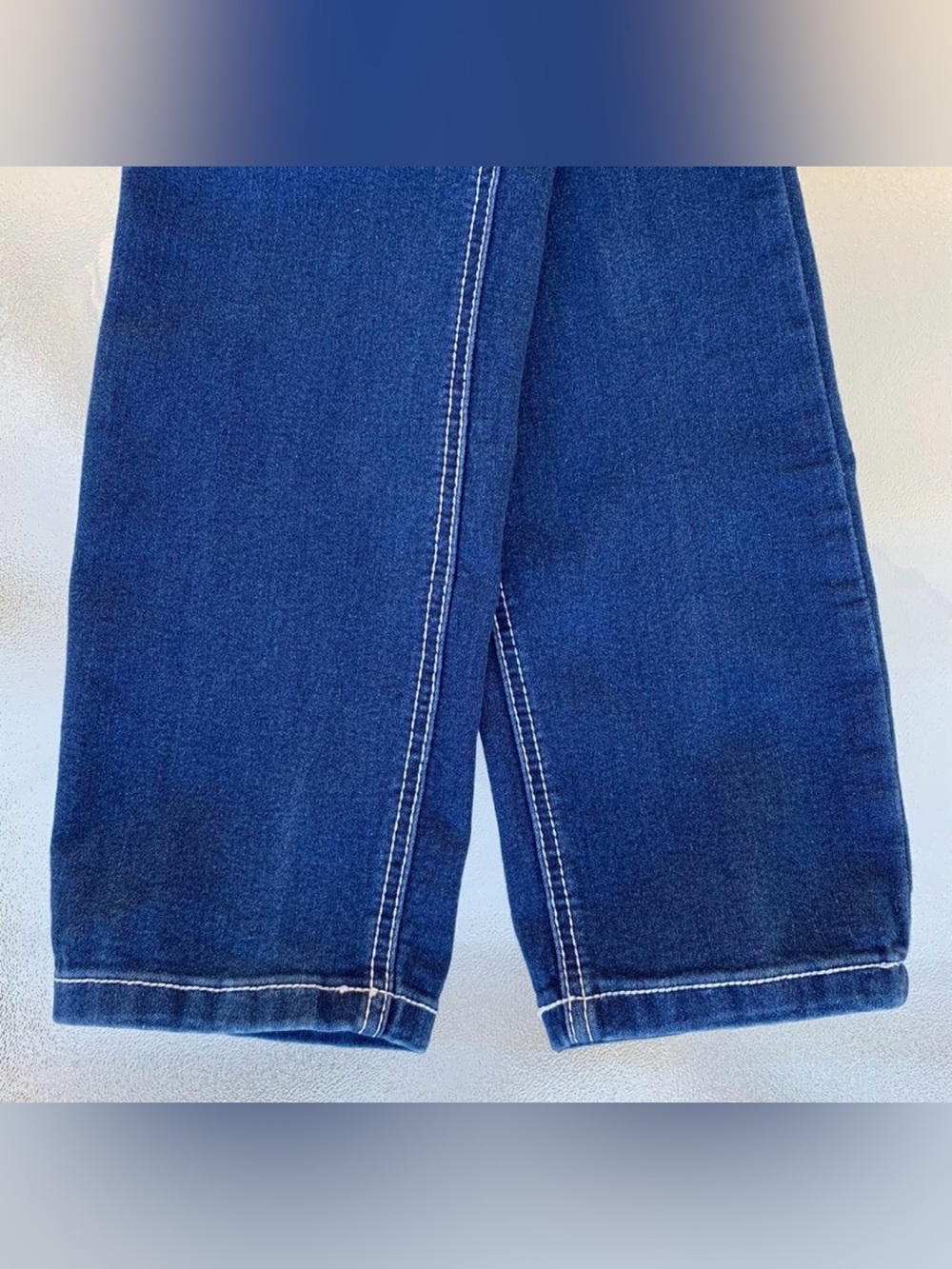 Absolutely Famous Blue Bling Embellished Straight Leg Jeans ~ Women’s 12 - Picture 6 of 8